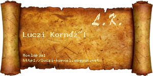 Luczi Kornél névjegykártya