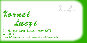 kornel luczi business card